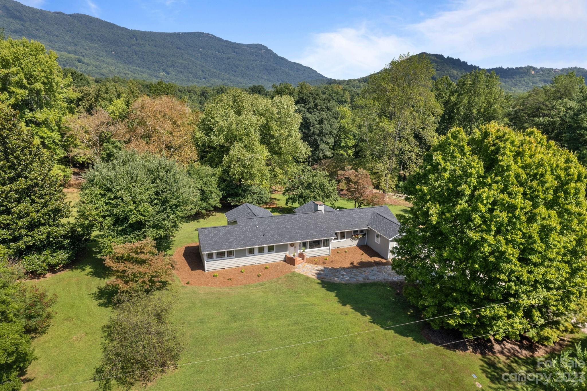 244 Mimosa Road Tryon, NC 28782 - Photo 38 of 47 a view of a lush green hillside and a houses