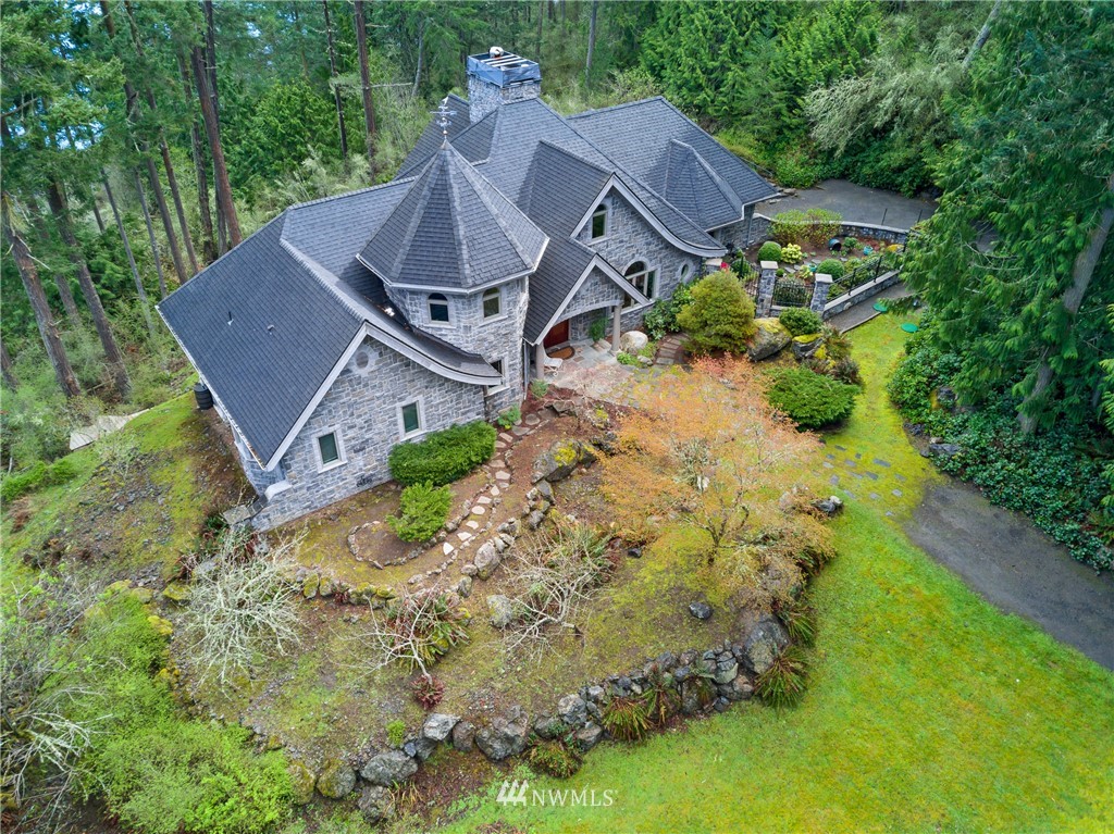 764 Big Foot Road Friday Harbor, WA 98250 - Photo 28 of 34 an aerial view of a house with garden space and street view