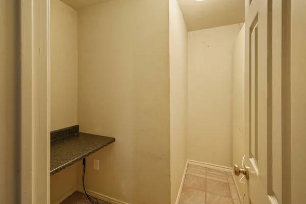 an empty room with a window