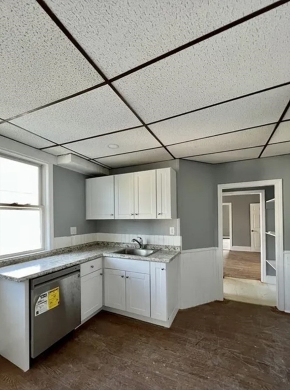 7 Beacon Street, Unit 3 Attleboro, MA 02703 - Photo 2 of 9 a kitchen with granite countertop white cabinets and white appliances