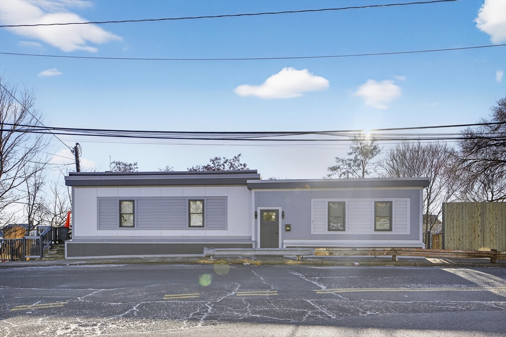 a front view of a house