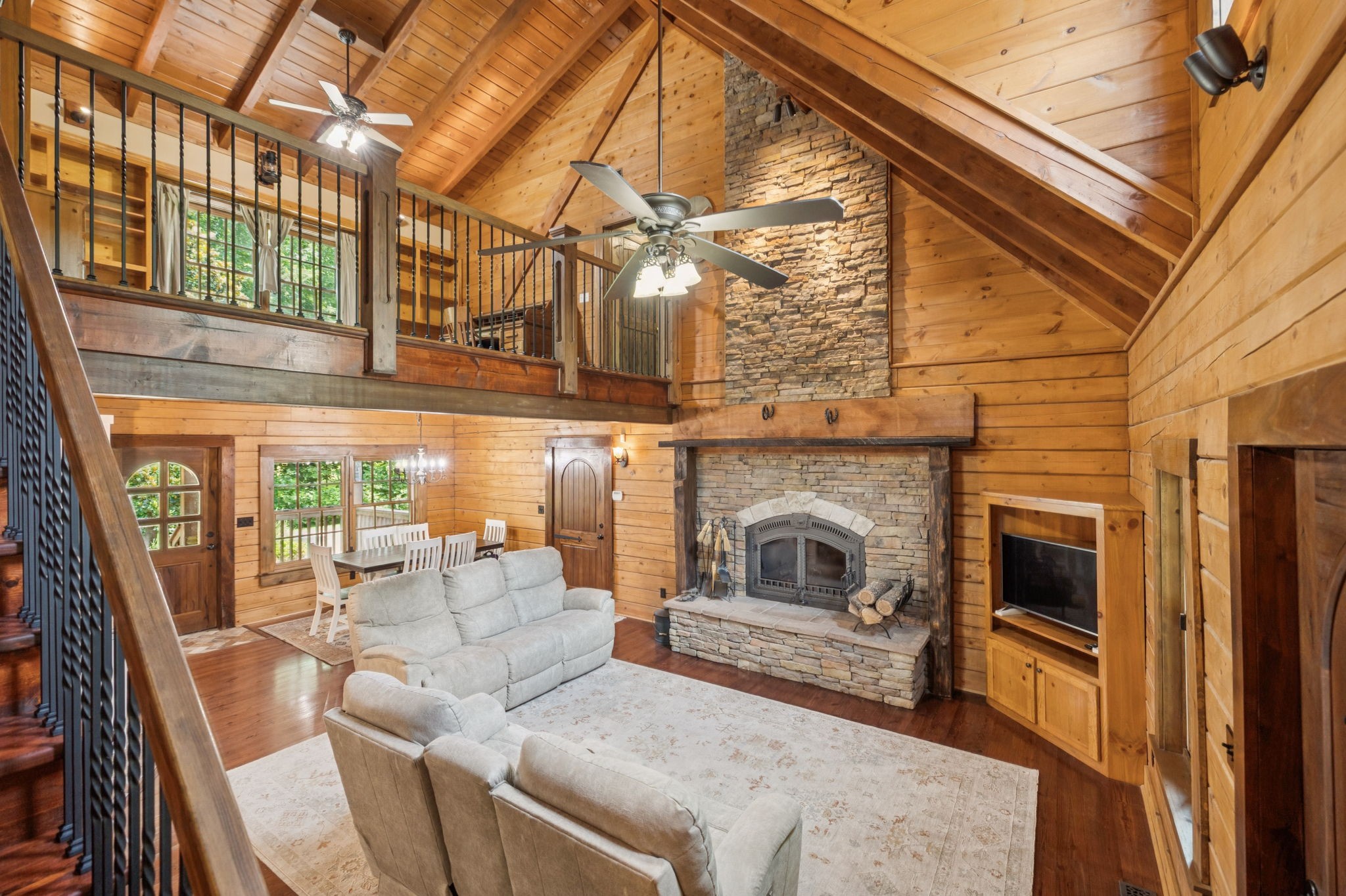 196 Moore Road Westpoint, TN 38486 - Photo 21 of 89 a living room with furniture a fireplace and a rug
