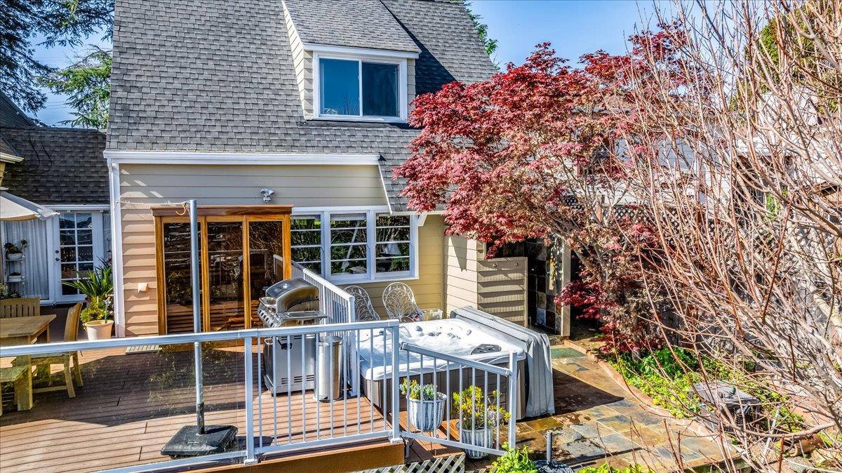 819 Holly Road Belmont, CA 94002 - Photo 43 of 75 a front view of a house with outdoor seating