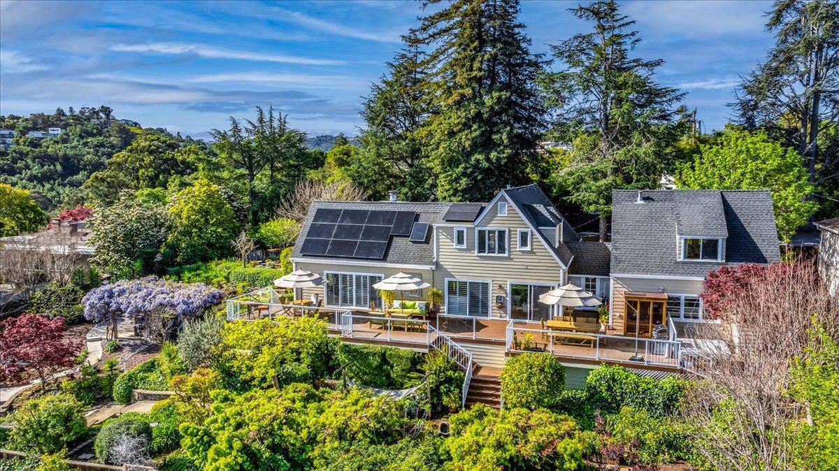 819 Holly Road Belmont, CA 94002 - Photo 49 of 75 a aerial view of a house with a garden and plants