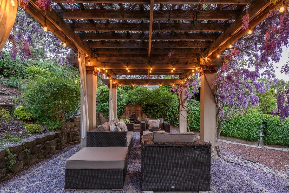 819 Holly Road Belmont, CA 94002 - Photo 69 of 75 a view of outdoor space with seating