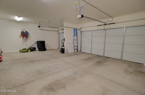 a view of a garage
