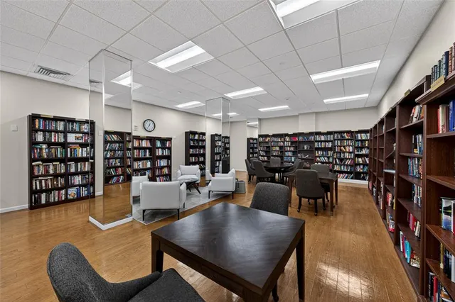 a view of a livingroom with furniture and dining room
