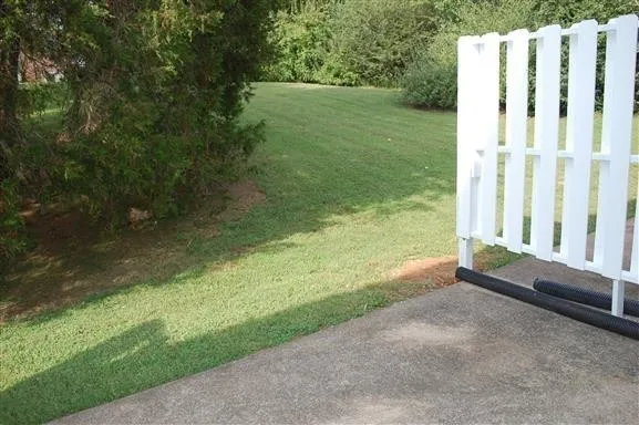a view of an outdoor space and deck