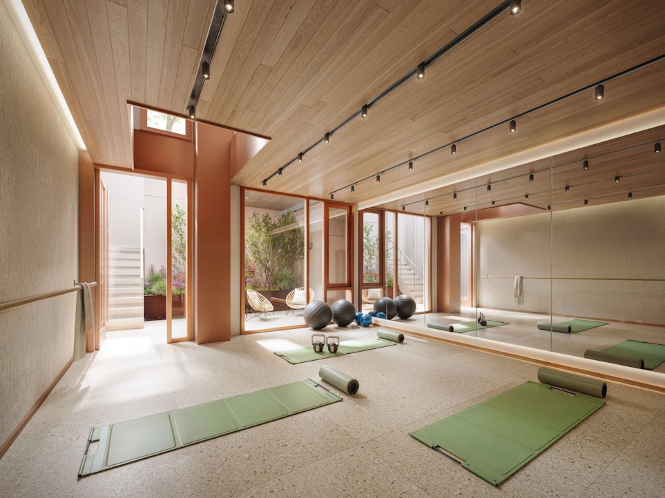 349 West 51st Street, Unit 3B Manhattan, NY 10019 - Photo 13 of 16 a lobby with furniture and large windows