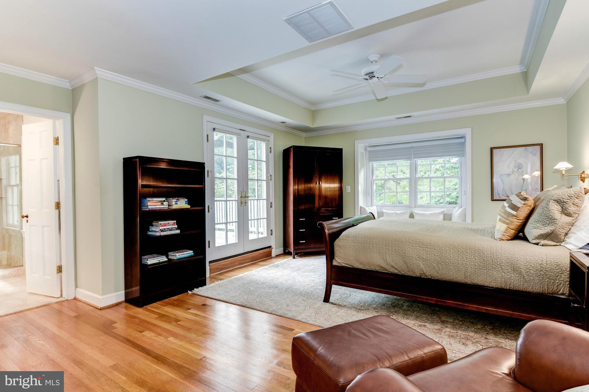 5228 Elliott Road Bethesda, MD 20816 - Photo 13 of 30 Master bedroom with French doors to roof deck