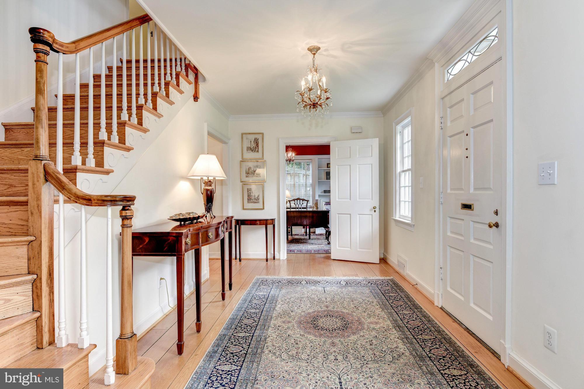 5228 Elliott Road Bethesda, MD 20816 - Photo 2 of 30 Foyer looking towards library