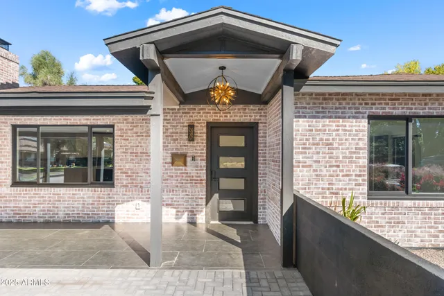 a front view of a house