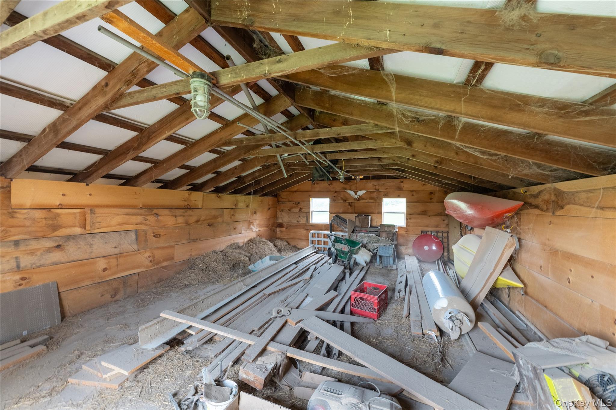 41 Diddell Road Wappingers Falls, NY 12590 - Photo 33 of 44 Interior Red Barn, upper hayloft with equipment for horse stalls