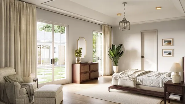 a spacious bathroom with a bathtub sink and mirror