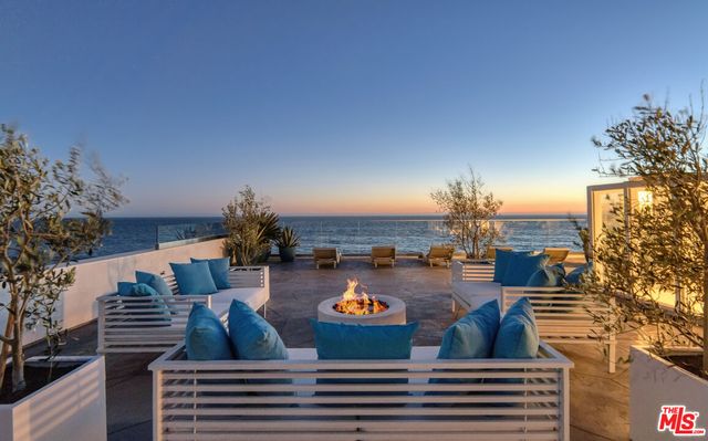 a view of water from a balcony