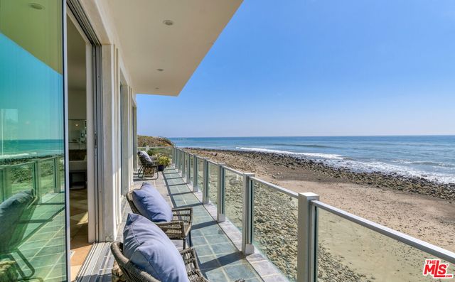 a view of beach and ocean