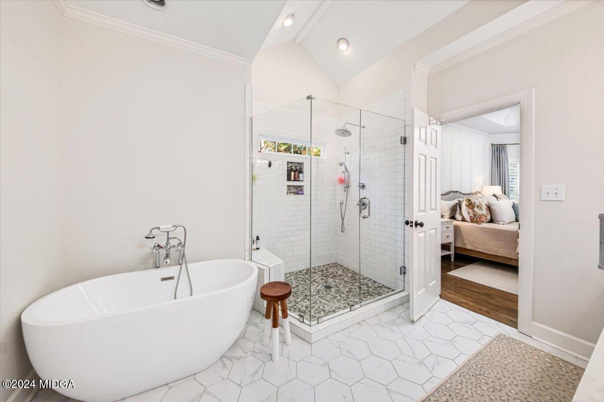 7701 Whittle Road Macon, GA 31220 - Photo 26 of 56 a spacious bathroom with a tub shower and couch