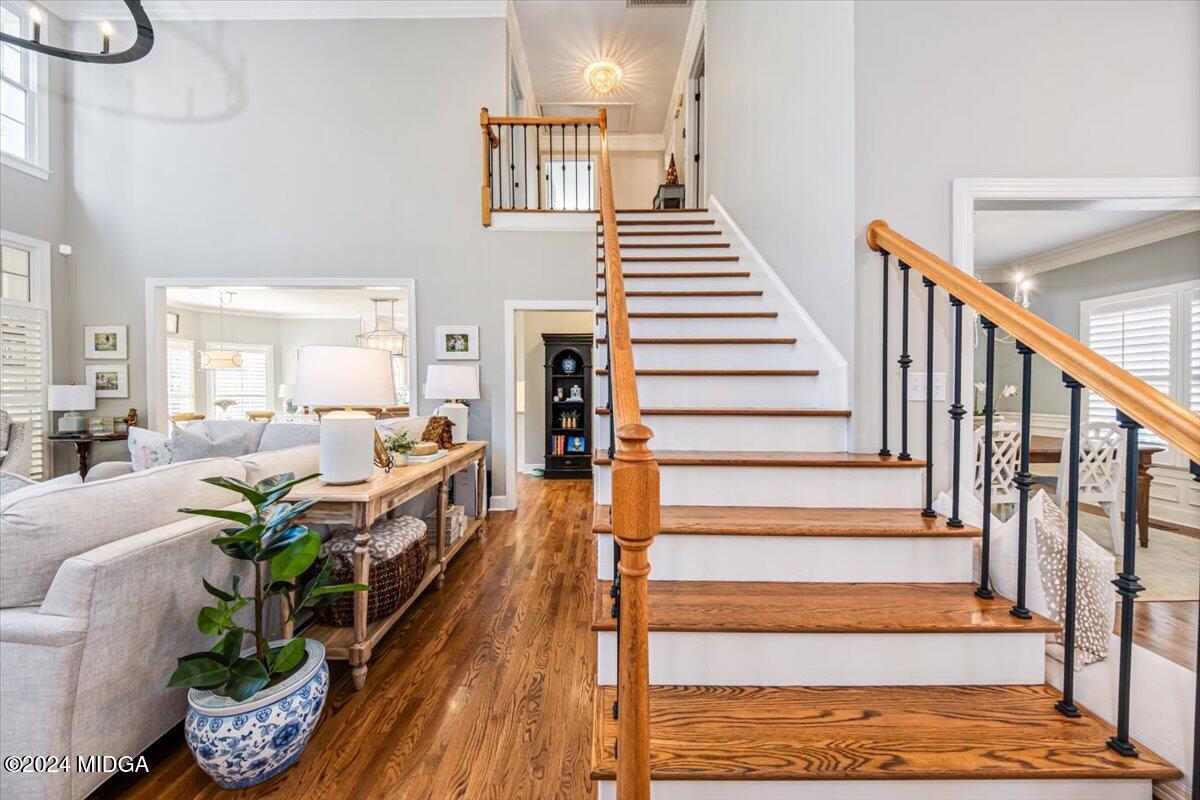 7701 Whittle Road Macon, GA 31220 - Photo 29 of 56 a view of entryway livingroom and hall with wooden floor