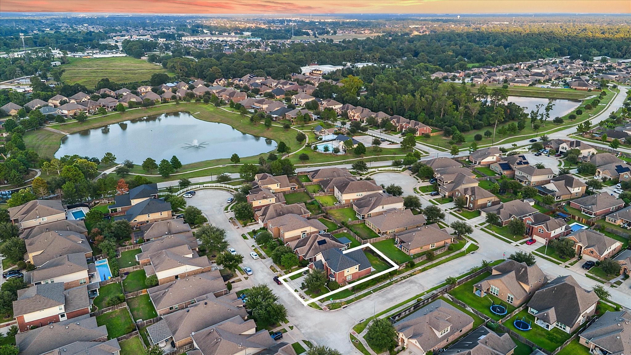 7023 Sliding Rock Circle Spring, TX 77379 - Photo 33 of 39 an aerial view of residential houses with outdoor space