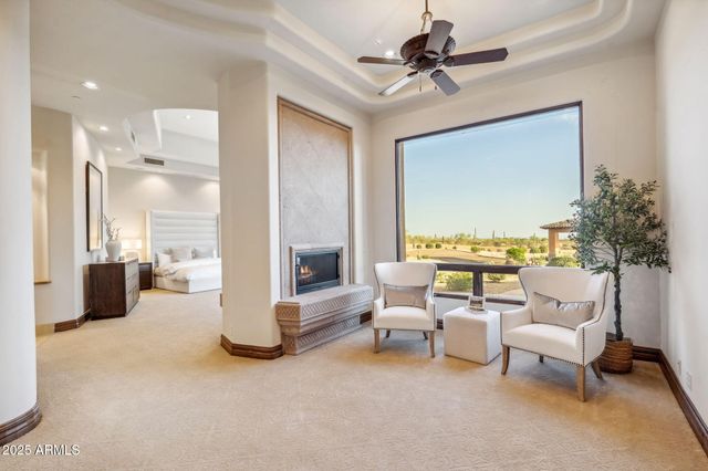 a view of lobby with a floor to ceiling window and stairs