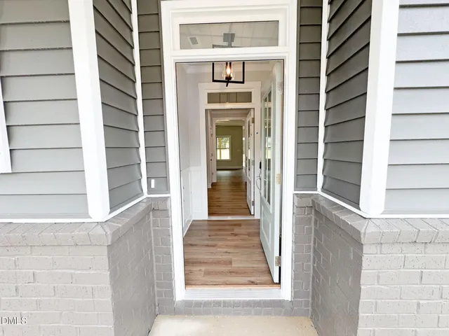 front view of a house with a glass door