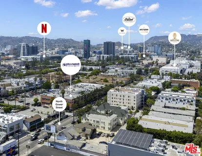 an aerial view of a city