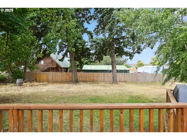 a view of wooden fence