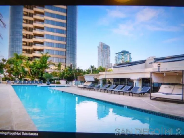 100 Harbor Drive, Unit 3404 San Diego, CA 92101 - Photo 26 of 30 a view of a swimming pool with outdoor seating