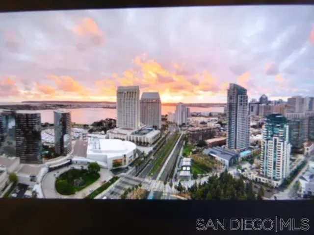 a view of a city with tall buildings