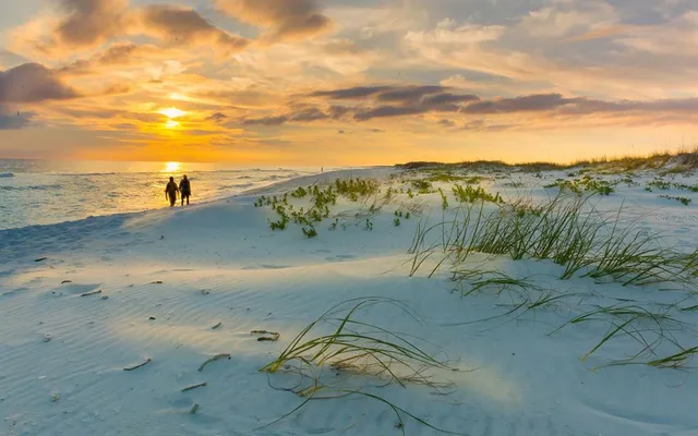 a view of a lake with beach and ocean view