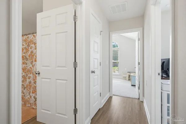 a bathroom with a sink double vanity and a mirror