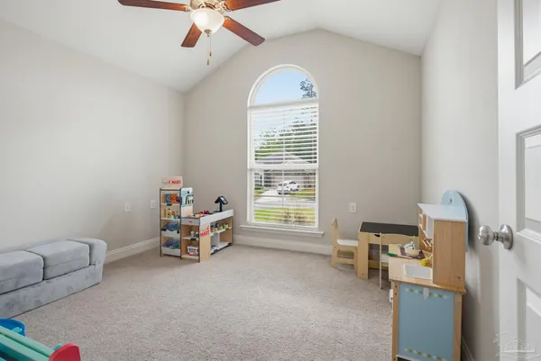 a view of a backyard with a garden