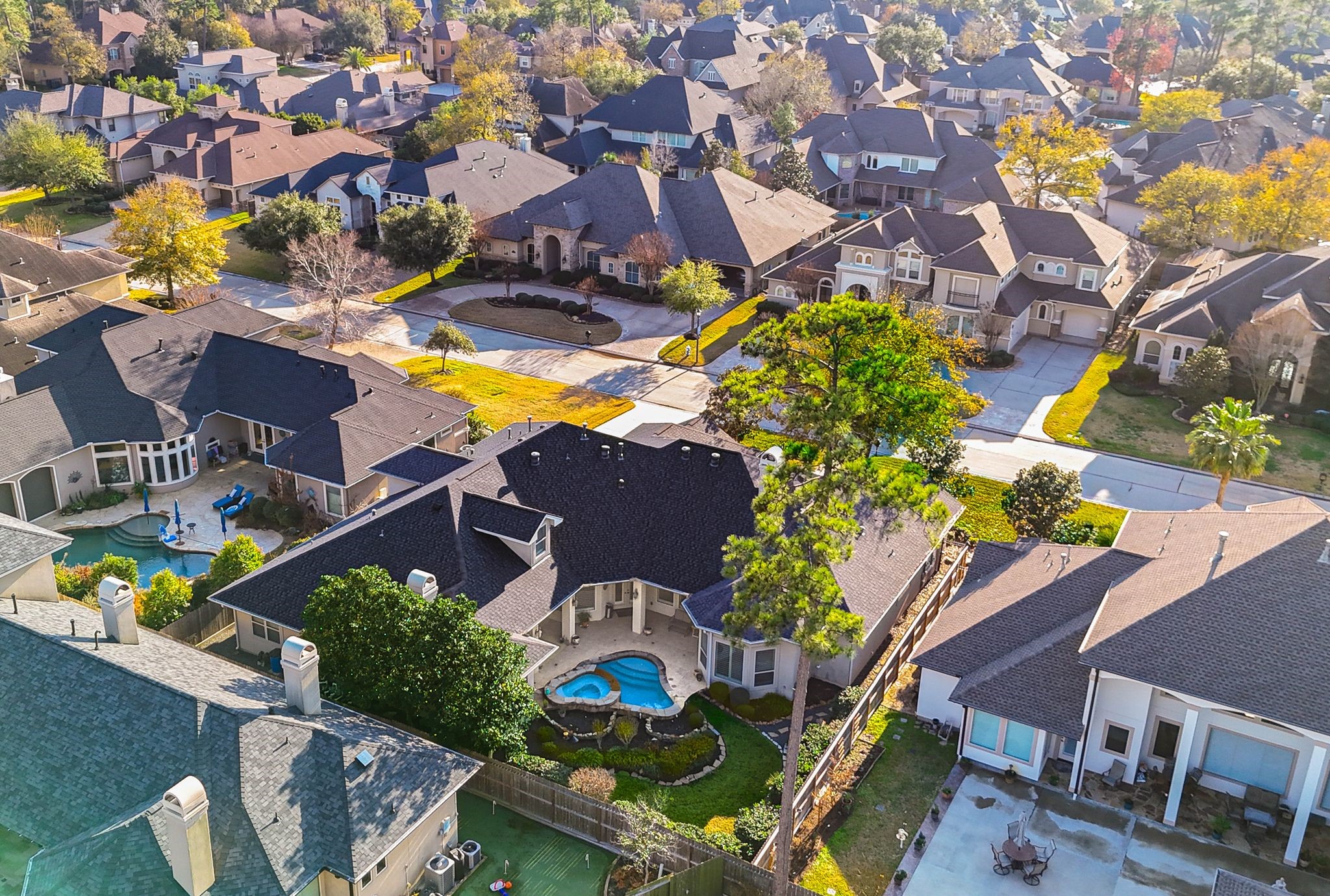 16618 Victoria Falls Lane Spring, TX 77379 - Photo 41 of 49 A look at the back yard from above.