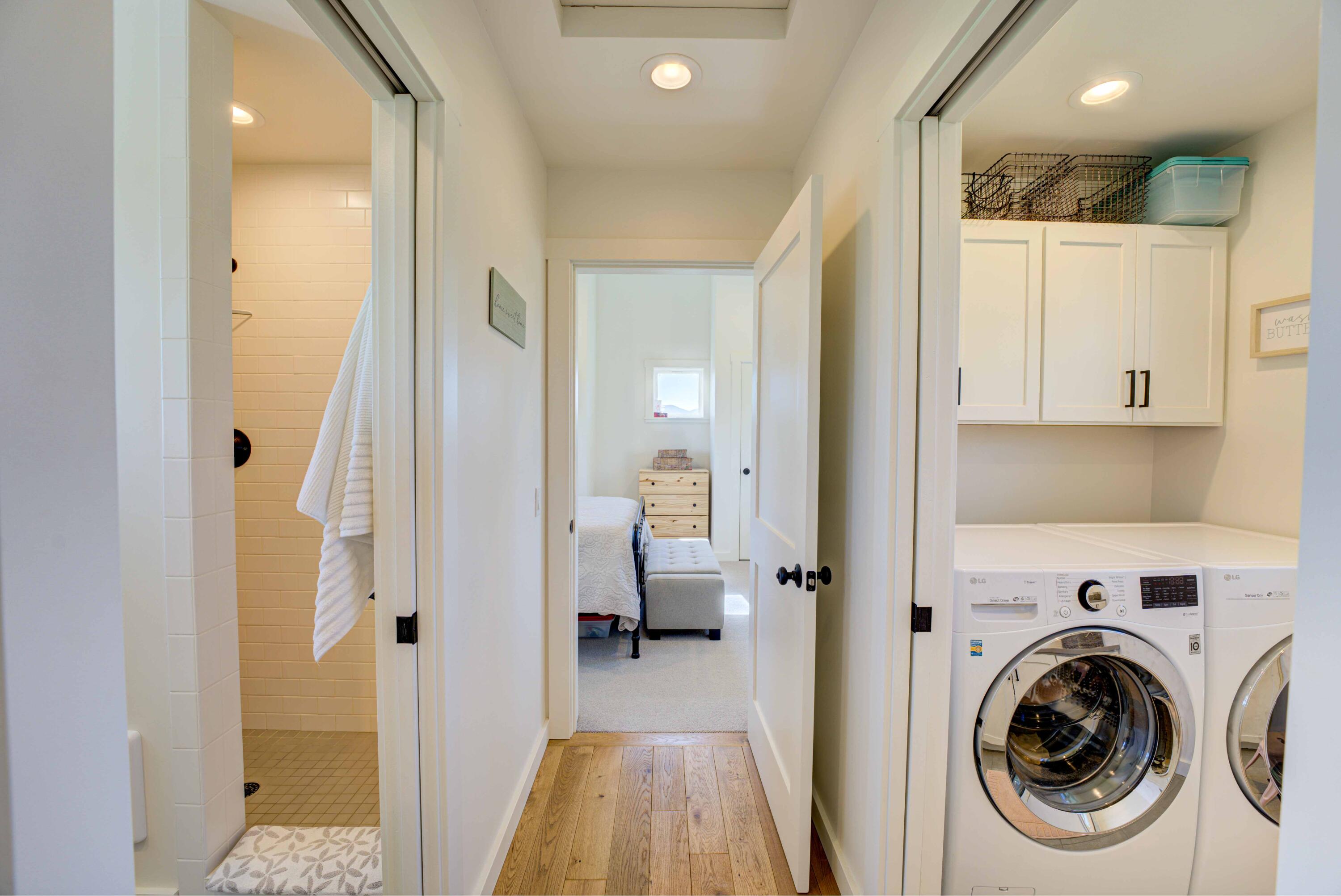201 Equus Loop Blaine County, ID 83313 - Photo 19 of 45 Hallway, Bathroom 1 and Laundry