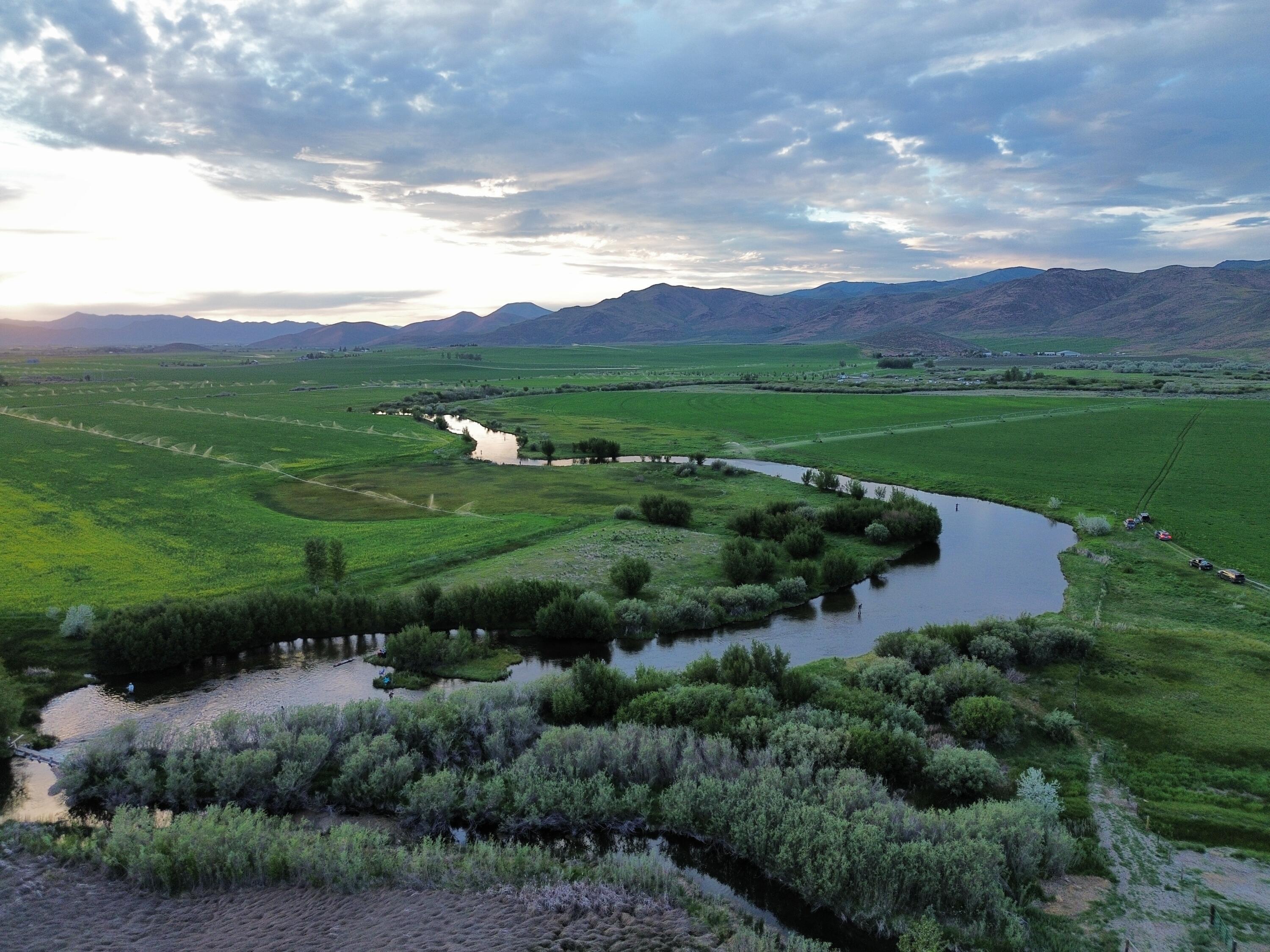 201 Equus Loop Blaine County, ID 83313 - Photo 44 of 45 Fishing Silver Creek Aerial Dusk 1