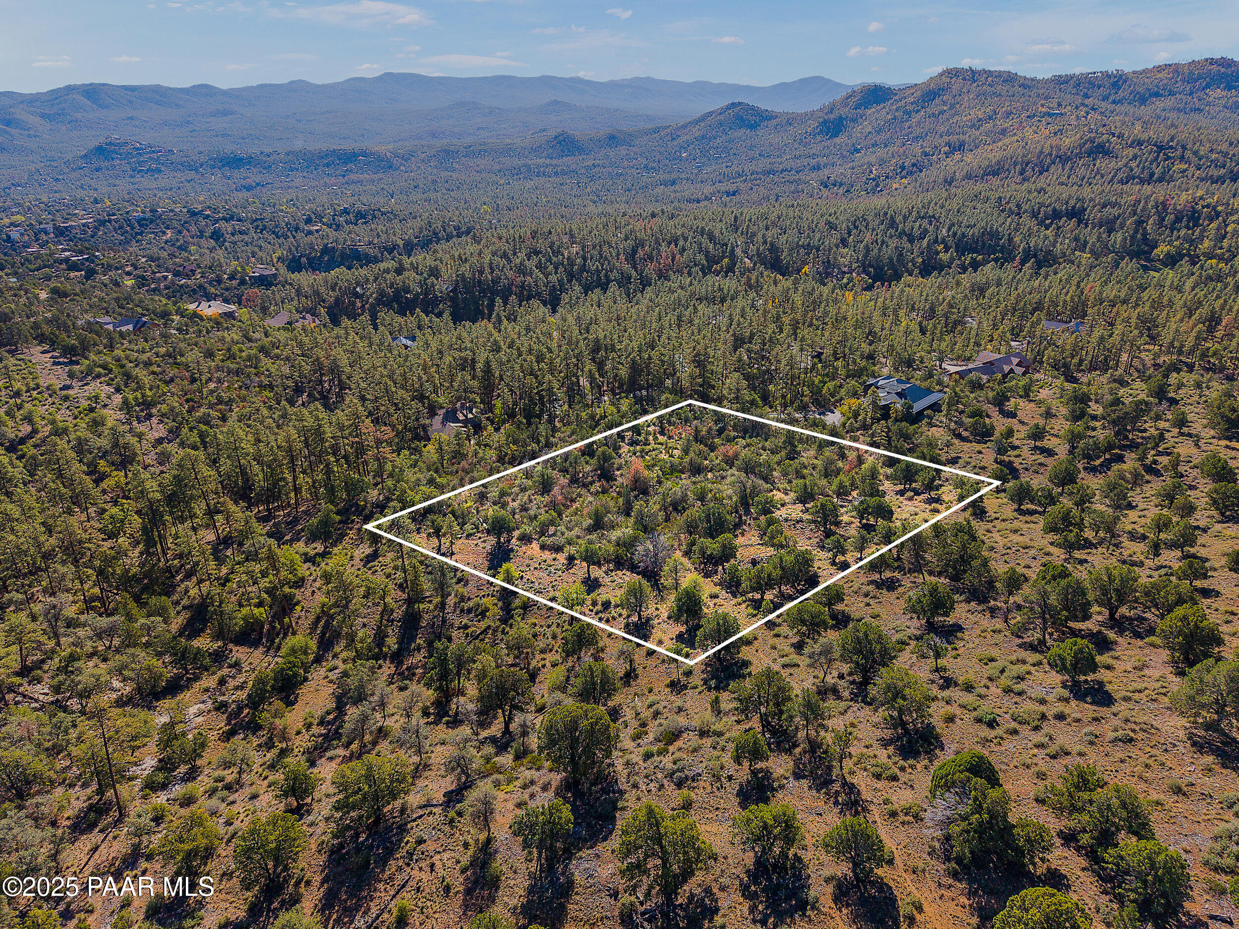 3185 West Warm Springs Road Prescott, AZ 86303 - Photo 2 of 14 an aerial view of a house with a backyard space