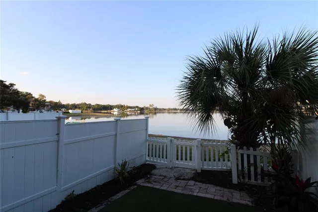 a view of a terrace with a garden
