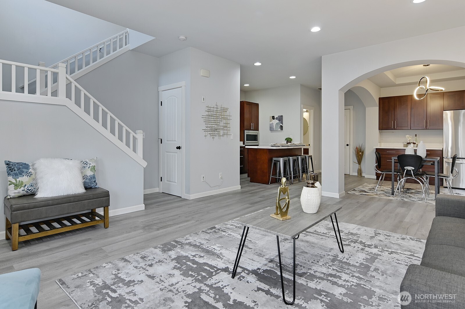 364 Field Place Northeast Renton, WA 98059 - Photo 4 of 28 a living room with furniture and wooden floor
