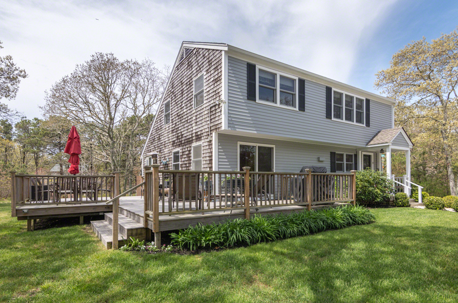 10 Duarte Circle Edgartown, MA 02539 - Photo 1 of 25 Front of Home with Wrap Around Deck, Lawn and Gardens