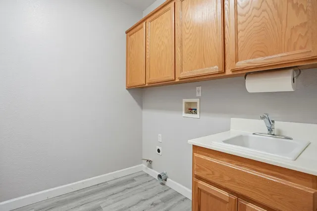 a view of empty room with racks