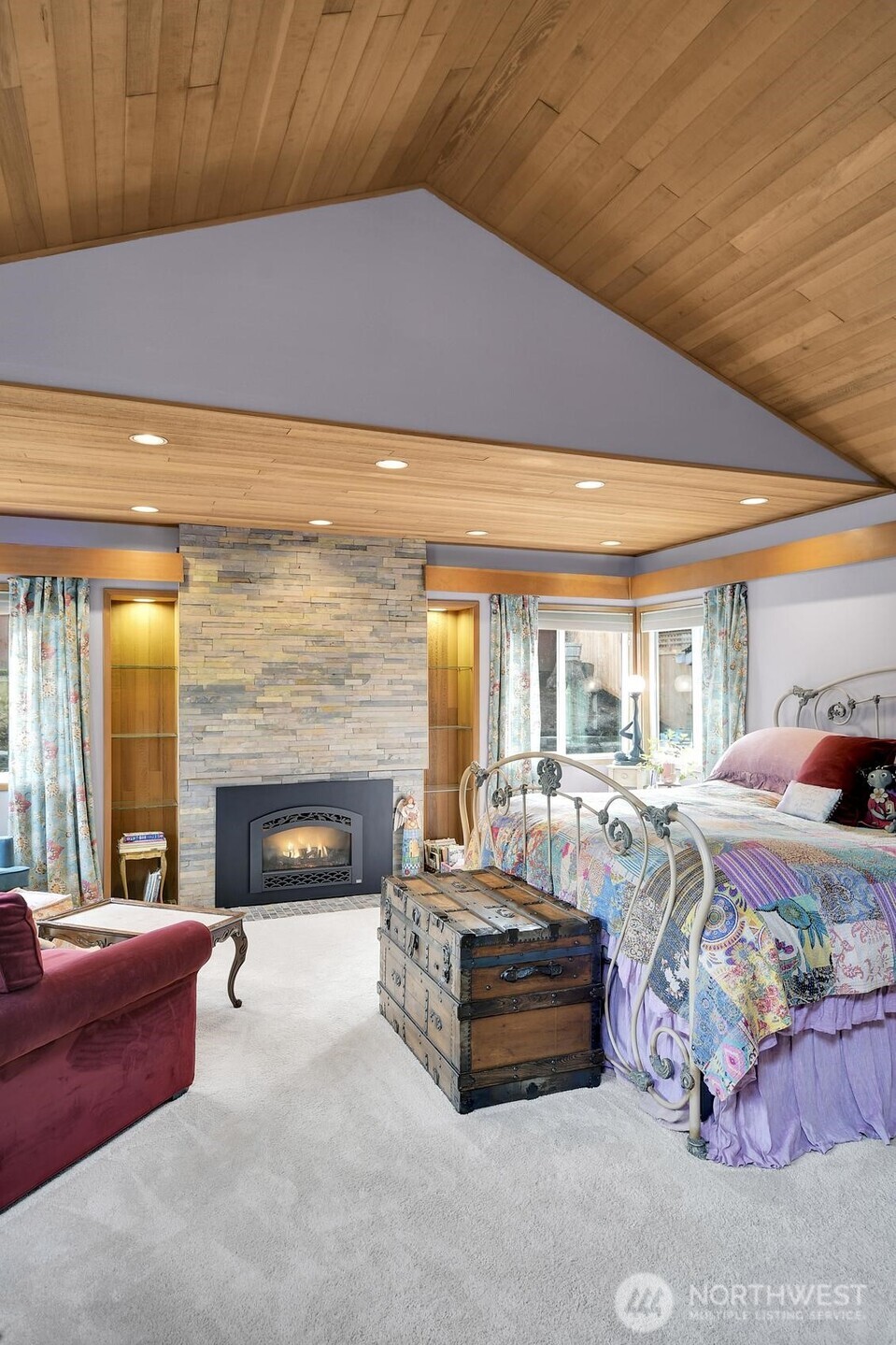 810 33rd Street Everett, WA 98201 - Photo 13 of 39 a bedroom with furniture and a fireplace