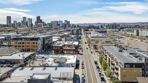 an aerial view of a city