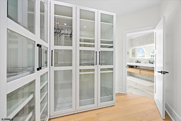 a view of a balcony with furniture