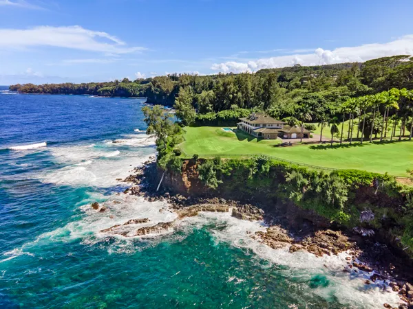 a view of a lake with a city