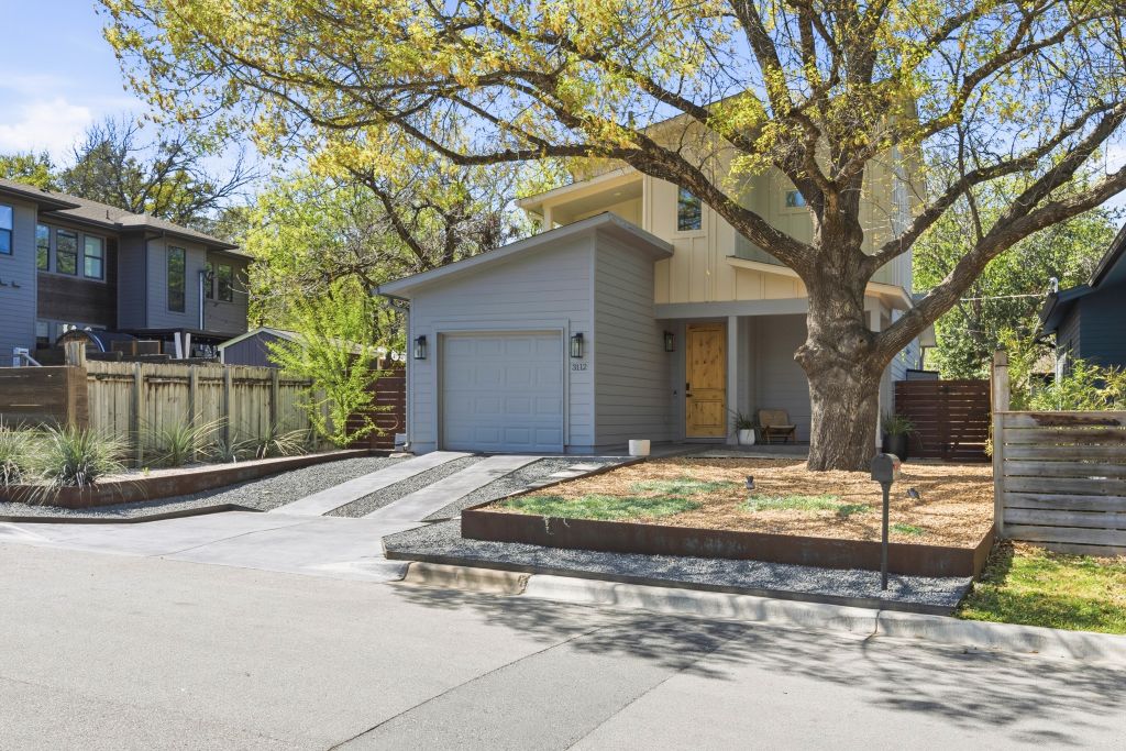3112 Powell Circle Austin, TX 78704 - Photo 1 of 27 View of front of property with concrete driveway and covered porch