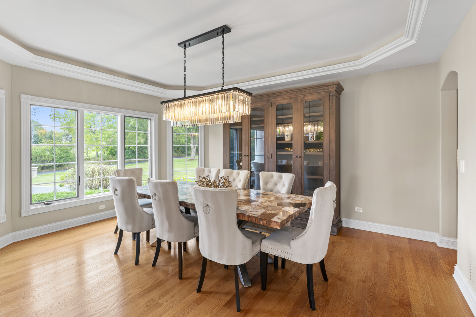 121 Florence Road Inverness, IL 60010 - Photo 10 of 54 a view of a dining room with furniture window and wooden floor