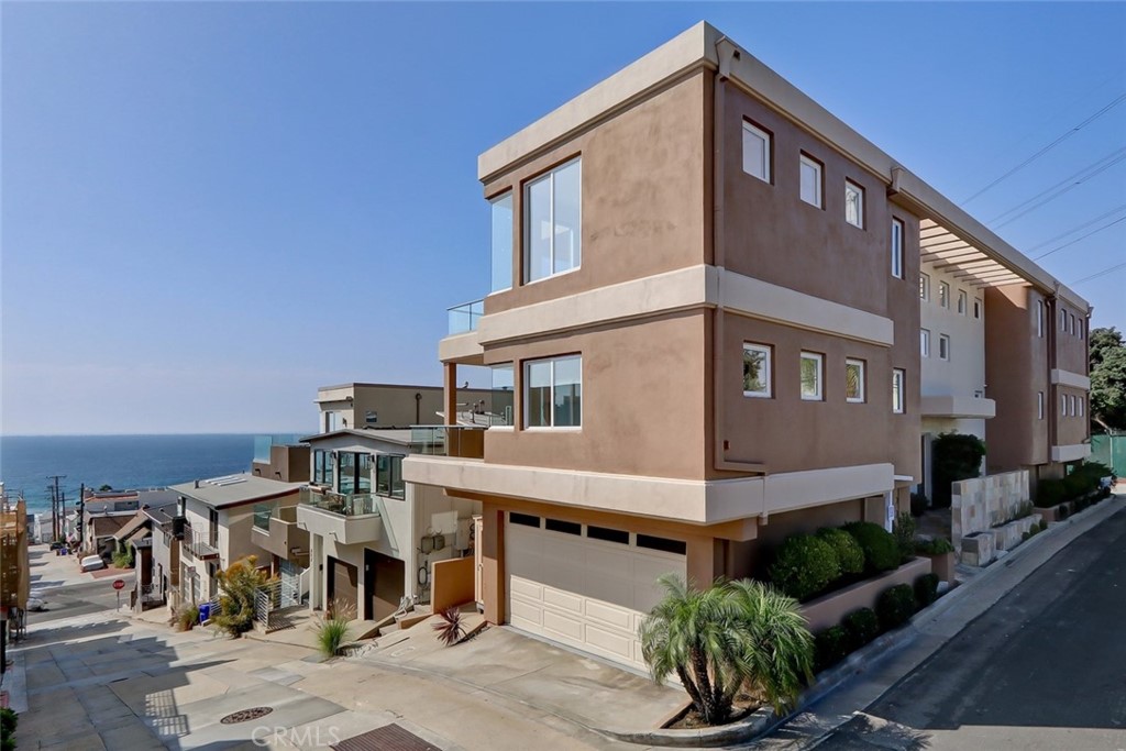 a view of a house with many windows