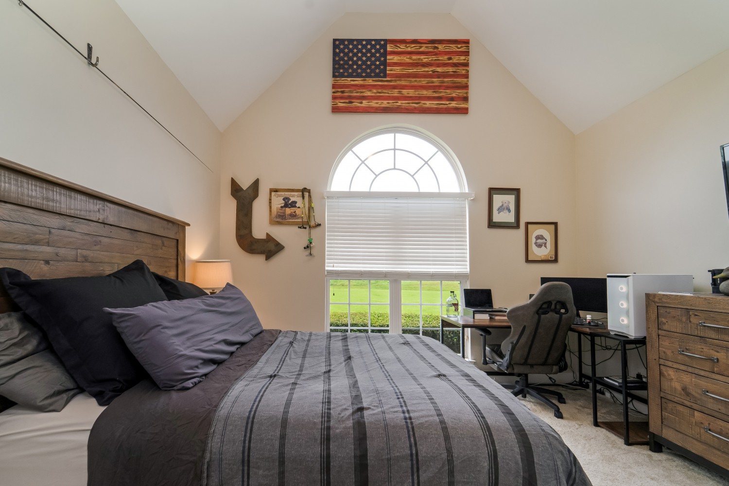 194 Greenvale Road Milton, TN 37118 - Photo 26 of 36 a bedroom with a bed window and a potted plant