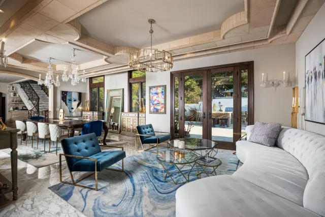 a bathroom with a tub and shower