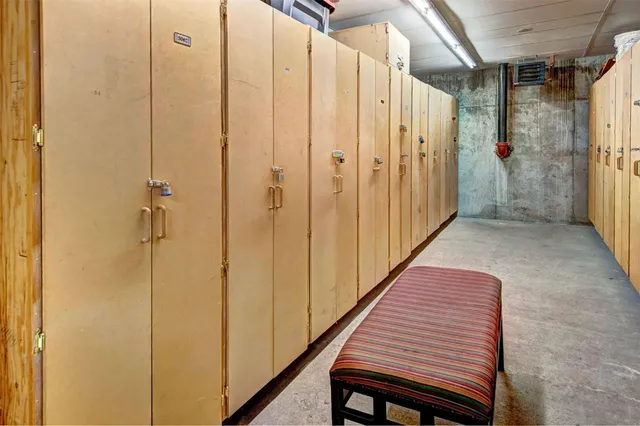 a view of a indoor garage